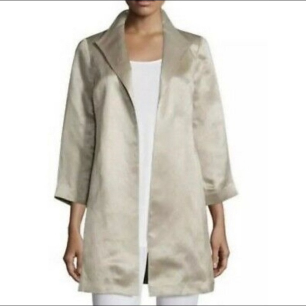 Eileen Fisher Gold Silk Blazer